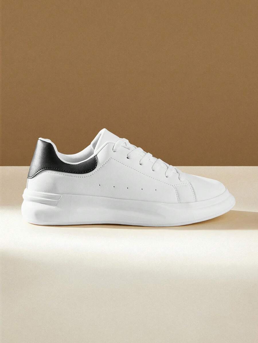 CUCCOO EASI Tênis masculino casual, versátil, respirável, com cadarço e confortável para o dia a dia.