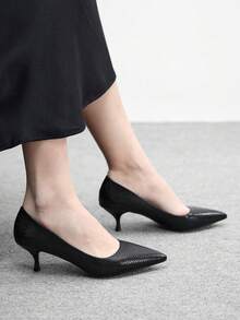 CUCCOO BIZCHIC Zapatos de tacón alto para mujer - Negro - Ver 4