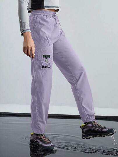 In My Nature 女士休闲日常翻盖口袋抽绳腰户外裤