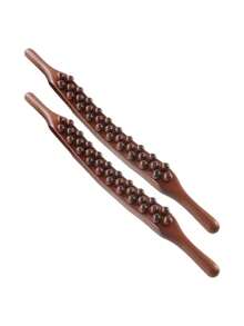 双头按摩棒，可用于按摩脚底、颈椎、背部和全身。 - 棕色 - 查看 9