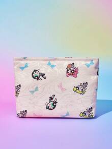 FanGlow THE POWERPUFF GIRLS X SHEIN Sweet Cute Blossom, Bubbles, Buttercup Pattern Portable Makeup Bag, Coin Wallet, Travel Bag - Multicolor - View 6