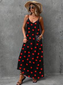 EMERY ROSE Đầm dệt kim co giãn họa tiết trái tim dành cho nữ, kiểu dáng thường ngày, thoải mái và thời trang, thích hợp cho mùa hè. - Nhiều màu - Xem 6