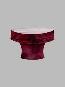 SHEIN MOD Women's Casual Elegant Bodysuit, 3 Ways To Wear, Women's Summer Clothing, Women's Outerwear, Women's Music Festival Outfit, Tie-Dye Print, Angola Red