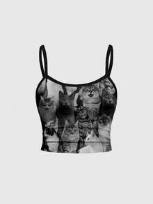 ROMWE [Lingerie] Sexy Camisole Strap Ruched Low Waist Flare Pants Women 2 Pieces Set - Black - View 5