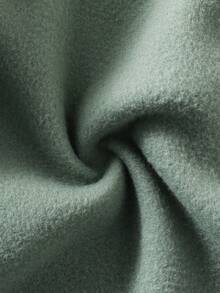 SHEIN Toddler Boys' Hooded Top With Embossed Chest And Furry Collar, Matching Casual Pants, Fashionable And Versatile, Suitable For Autumn/Winter - Mint Green - View 5