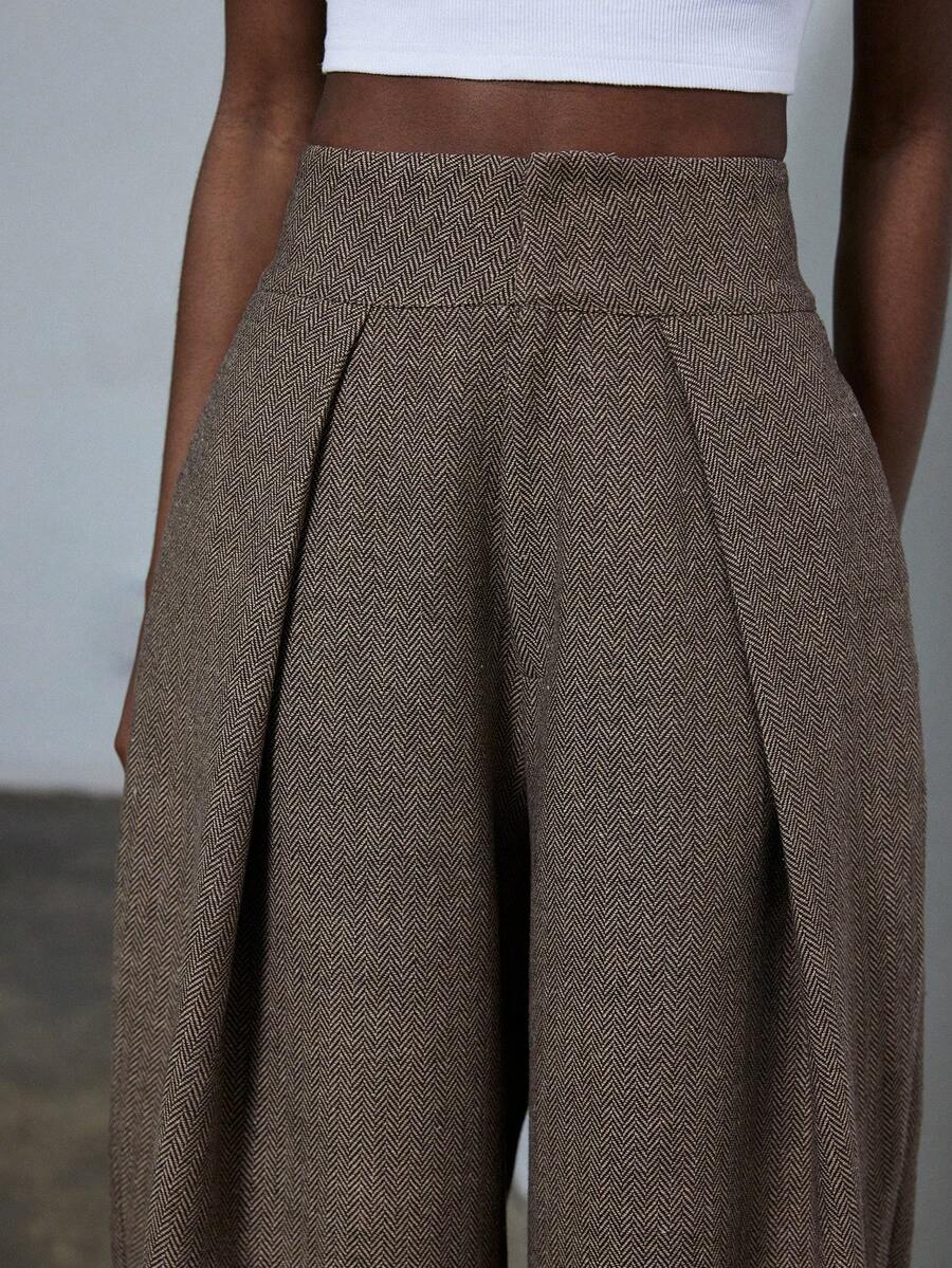 Aveloria Modichic New Stylish Design Sense Casual Pleated Loose Commuter Wide Leg Suit Pants - Multicolor - View 1