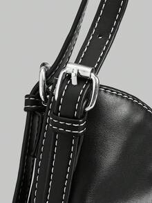 Ontre Women's Fashion Versatile Minimalist Handbag For Commuting - Black - View 4