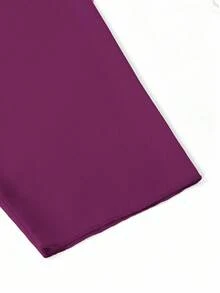 Ellevyn Plus Size Solid Color Camisole Wrap Dress And Jacket Elegant Suit - Red Violet - View 11