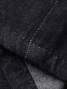 DAZY Teen Girl Leopard Print Slant Pocket Casual Jeans - Dark Wash - View 8