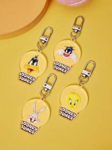 LOONEY TUNES X SHEIN 时尚可爱的字母卡通图案钥匙扣 - 彩色 - 查看 1