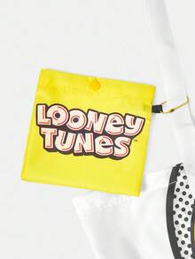 LOONEY TUNES X SHEIN Fashionable Large Capacity Rainbow Cat Pattern Tote Bag - White yellow - View 4