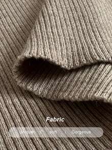 NU&NOW 女士简约优雅性感度假休闲奢华情人节日常高端设计卡其色无袖吊带针织背心，饰有飘逸的缎带和金属扣，露背修身剪裁，尺码齐全，适合单穿或叠穿，是约会、派对、春夏秋冬的理想之选。 - 卡其色 - 查看 7