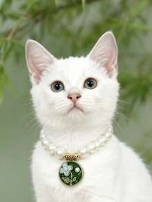 PETSIN قلادة قطة أو كلب بقلادة زهرة اللؤلؤ، قابلة للتعديل الحجم، إكسسوار ديكور للحيوانات الأليفة، مستلزمات الحيوانات الأليفة - متعدد الألوان - مشاهدة 26