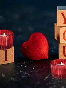 烛台套装（4/12/24/36个），2英寸 x 1.4英寸小玻璃茶蜡烛台（不含蜡烛），非常适合用作婚礼餐桌中心装饰、节日派对家居装饰、万圣节、恐怖主题、秋季、冬季、节日、房间装饰、礼品。 - 酒紅色 - 查看 5