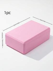 1 pieza Bloque de yoga de alta densidad, bloque de práctica de danza, bloque de estiramiento, bloque de presión de piernas, bloque auxiliar de práctica de yoga, ladrillos de yoga - Rosa - Ver 2