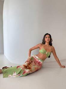 Aloruh Đầm maxi slip in họa tiết hoa dành cho nữ - Nhiều màu - Xem 7