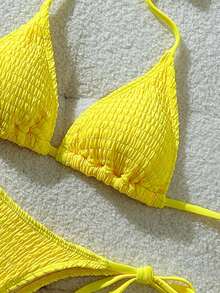 Swim Mod Women's Random Print Swimsuits (Copyright Purchased) - Yellow - View 4