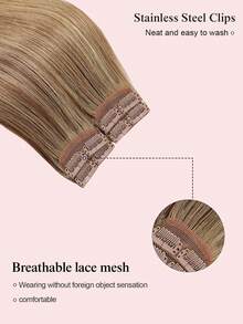 9AM Hair Hair Extensions Clip In 4Pcs With 8 Clips Straight Clip In Hair Extensions 100% Real Human Hair Color P4/27# Medium Brown Highlights Honey Blonde 12-18 Inch Double Weft Invisible Clip Hair Extensions Remy Natural Human Hair For Women Girl Daily Full Head Use Clip Ins Sport Vacation Travel Festival Prom Outdoor Cosplay Campus School Beach Wedding Camping Holiday Outfits Vacay Vibes Charm Elegant Casual Y2K Fashion Styles Ss25 Keywords Winter Christmas Halloween Costumes Autumn Outfits