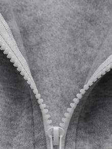 Glimmora 女士露肩修身撞色卫衣外套，印有“23”字样。休闲百搭，适合日常穿着、返校季和音乐节等场合。 - 淺灰色 - 查看 5