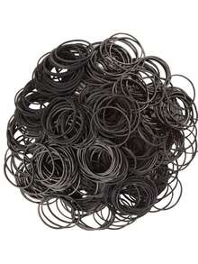 100/300/500根装黑色橡皮筋，适用于办公用品、学校和家庭，38毫米宽。 - 黑色 - 查看 4