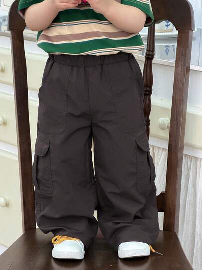 DAZY Baby Boy Casual Solid Color Streetwear Cargo Pants