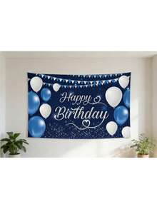 跨境新款摄影背景布，摄影道具背景布 - 藍色 - 查看 3