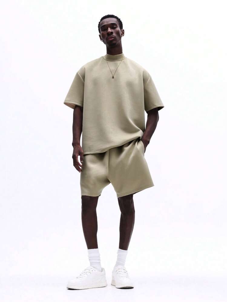 Crew Neck T-Shirt With Shorts Set