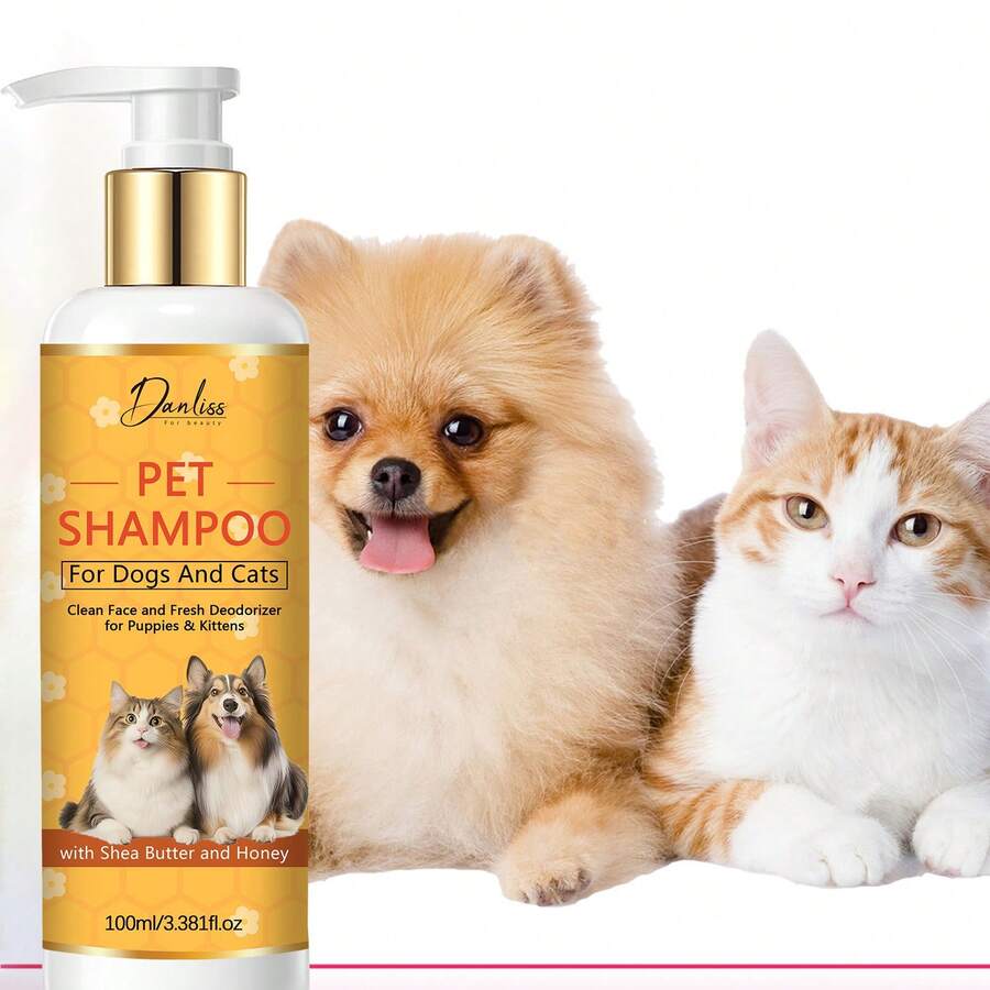 1瓶/2瓶装宠物店洗发水,猫狗通用身体清洁除臭液,抗菌护毛乳液 - 彩色 - 查看 1