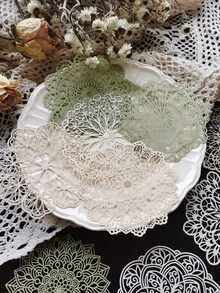 10 tờ giấy họa tiết hoa rỗng, giấy trang trí đa năng kiểu cổ điển dùng cho đồ thủ công DIY, trang trí, làm sổ tay, chuẩn bị cho năm học mới. - Nhiều màu - Xem 2