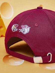 TOM & JERRY X SHEIN Women Baseball Cap - Burgundy - View 5