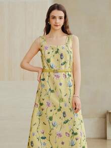 MOTF VESTIDO CAMISETA CON ESTAMPADO FLORAL - Amarillo - Ver 4