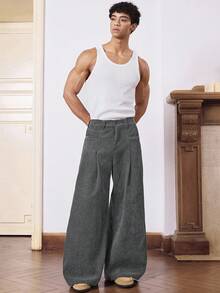 SWAVVY Pantalones para hombres - Gris Claro - Ver 3