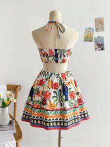 Soleia 女士碎花吊带休闲度假迷你连衣裙 - 彩色 - 查看 2