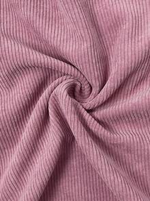 SHEIN CURVE+ 大码纯色前扣简约A字裙，休闲日常穿着 - 藕粉色 - 查看 7