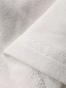 Dazy Kids 婴儿/幼儿男童卡通格子熊贴花无袖舒适连体衣 - 白色 - 查看 8