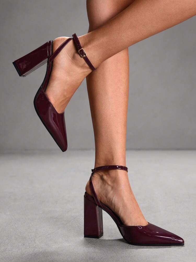 CUCCOO SZL Women's Pointed Toe Chunky High Heel Shoes, Sexy Fashion Gold Party Pumps For Glamorous Night Out, Badgirl Street Style Spring Shoes Spring Break Easter Prom Heels Valentine's Day