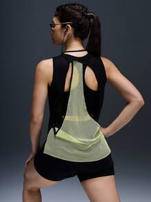 Powerista Women's Backless Everyday Fitness Running Training Sports Tank Top - Black - View 7