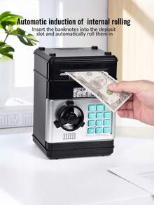 全新：指纹密码存钱罐，大容量硬币罐，教育理财，防盗硬币储蓄盒，ATM设计硬币罐 - 惊喜礼物，生日礼物，圣诞礼物，完美礼物 - 彩色 - 查看 6