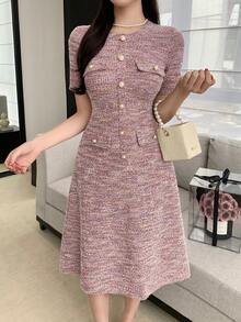 DAZY Women's Fashion Party Cocktail Dress, Suitable For Spring, Summer, Valentine's Day, Wedding, Banquet, Prom - Pink - View 5