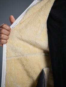 Driftmere 2 件套青少年男童新款运动休闲连帽衫套装，秋冬羊毛连帽衫 + 运动裤，时尚百搭保暖休闲装 - 淺灰色 - 查看 5