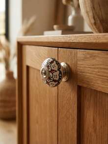 Cirelle Creative Pumpkin Design Ceramic Knob - Modern European Style Single Hole Cabinet Pull, Cute Drawer Handle For Kitchen & Furniture - Multicolor - View 7