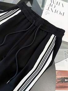 Resyla 2件套撞色条纹夹克和裤子休闲套装 - 彩色 - 查看 6