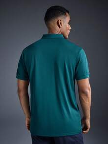 Driftmere Men's Casual Breathable Plain Polo Shirt, Fashion & Business Style, Summer - Blue - View 2