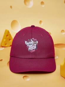 TOM & JERRY X SHEIN Women Baseball Cap - Burgundy - View 3