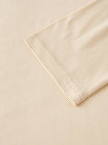 Driftmere 男士宽松纯色休闲百搭长袖T恤，春夏皆宜，舒适柔软，运动休闲风，尽显运动时尚 - 杏色 - 查看 5