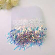 1件梦幻流苏柳叶亮片蕾丝饰边，服装DIY配件，炫彩亮片流苏 - 彩色 - 查看 20