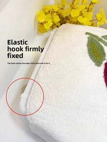 1 tấm thảm nhà tắm nhung họa tiết quả anh đào, 50x62cm (19.7x24.4 inch), mềm mại, có thể giặt máy, thảm trải cửa ra vào phòng tắm, phòng ngủ, phòng khách, nhà bếp, dày dặn, chống trượt, thấm hút tốt, mềm mại, dùng để che nắp bồn cầu, trang trí phòng tắm, phụ kiện nhà tắm, trang trí nhà bếp cho mùa tựu trường. - Nhiều màu - Xem 4