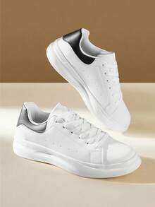 CUCCOO EASI Tênis masculino casual, versátil, respirável, com cadarço e confortável para o dia a dia.