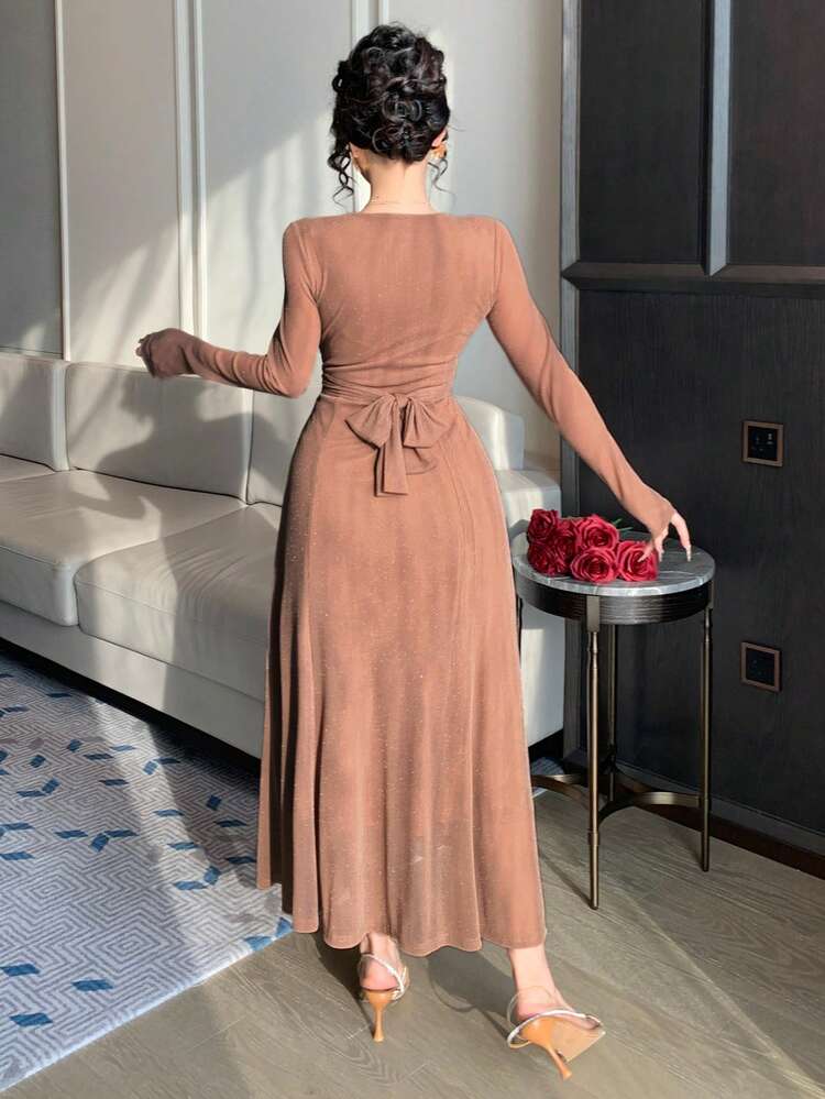 Women's Elegant Mid-Length Dress, Suitable For Spring/Summer, Weddings, Parties, Formal Events, Commuting Sundress