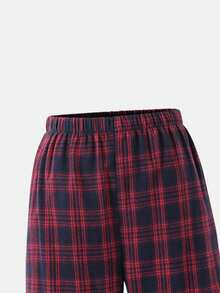 Sparklyn 2pcs/Set Teen GirlCasual All-Match Versatile Plaid Loose Fit Pants, Suitable For School, Daily And Street Wear Plaid Pants Teen Plaid Pants Lounge Pants - Multicolor - View 5